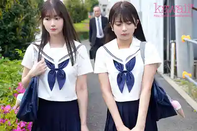 CAWD-883 青春美少女姐妹花被繼父癡漢騷擾卻不報警，爽到不想報？ ~ 靜河 北岡果林 的劇照15