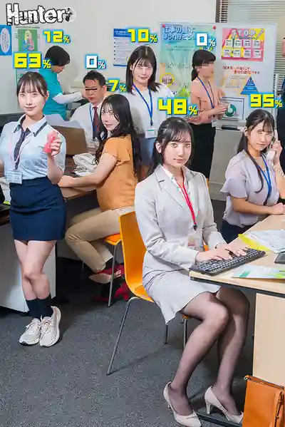 HUNTC-469 啥！？80%？這數字啥意思？我看得見可以推倒的概率！OFFICE篇2  ~ 西尾真裏奈 涼花くるみ 堀北実來 鬆井日奈子 幾田真知 沙優七羽 的劇照15
