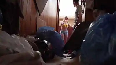 REAL-943 巨乳黑皮辣妹被變態老男人關在垃圾房強⬤，爽到墮落成玩物 ~ 黑咲華 的劇照8