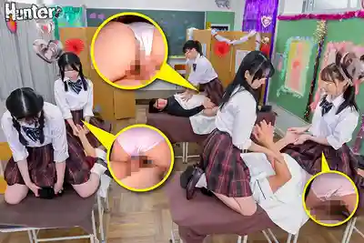 HUNTC-413 文化祭3年A班的風俗模擬店服務 2000日元VIP套餐可以隨時插入做愛！ ~ 有加裏乃乃花 雅子裡菜 水本葉 由良佳奈 相阪すみれ 的劇照12