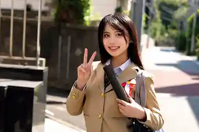 NGHJ-049 3分鍾前還是女高中生！～2026年～畢業典禮剛結束就往充滿回憶的制服上大量顏射！濃稠精液淋滿全身！聞到肉棒味後發情直接生中出！ ~ 國仲有菜 本城花 朝妃莉緒 倉木詩織 的劇照9